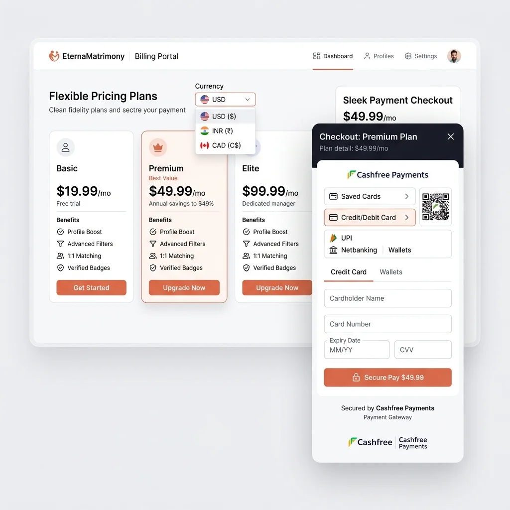 Suyog Matrimonial Platform Mockup
